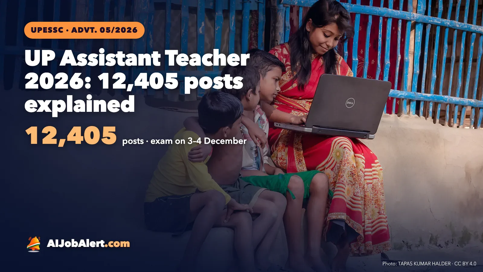 A woman teaching young children on a laptop